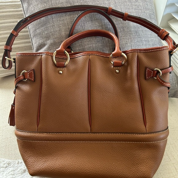 Dooney & Bourke Buckley Brown Leather Tote Bag